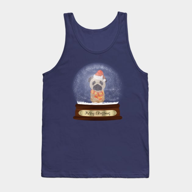 Pug Christmas Gift Tank Top by DoggyStyles